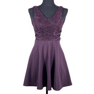Speechless - Women's Dress - Purple / Maroon-ish Lace Formal Size 1